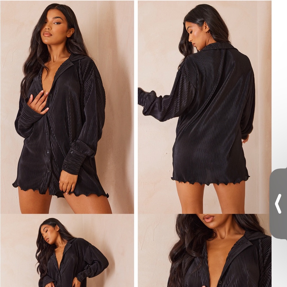 Plisse Frill Hem Dress